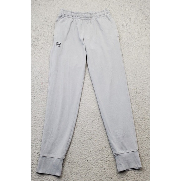 Under armour Activewear Pants Mens Medium Gray Elastic Waist Tapered Leg Stretch - Picture 1 of 7